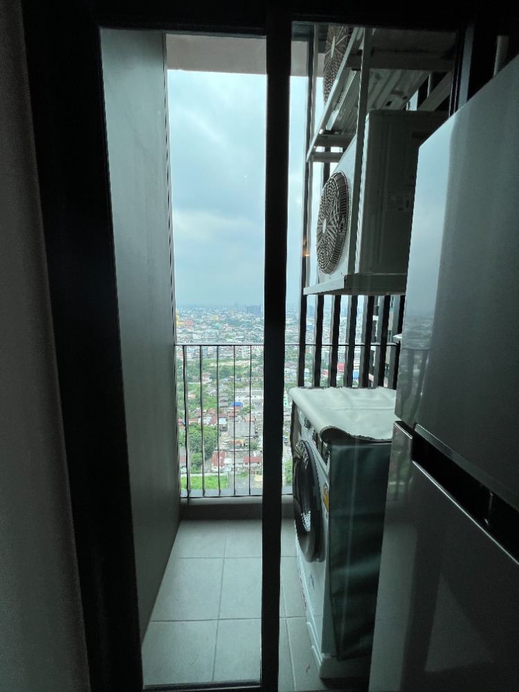 For RentCondoThaphra, Talat Phlu, Wutthakat : Rent Altitude Unicorn Sathorn-Thapra, walk to BTS, 1 bedroom, special price, corner room, open view, new room, full furniture, washing machine, microwave, TV, refrigerator, complete electric