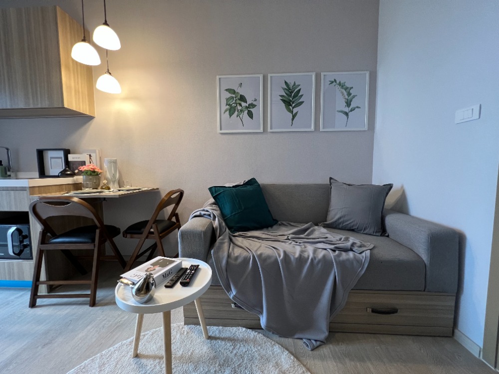 For RentCondoThaphra, Talat Phlu, Wutthakat : Rent Altitude Unicorn Sathorn-Thapra, walk to BTS, 1 bedroom, special price, corner room, open view, new room, full furniture, washing machine, microwave, TV, refrigerator, complete electric