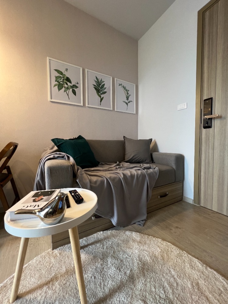 For RentCondoThaphra, Talat Phlu, Wutthakat : Rent Altitude Unicorn Sathorn-Thapra, walk to BTS, 1 bedroom, special price, corner room, open view, new room, full furniture, washing machine, microwave, TV, refrigerator, complete electric