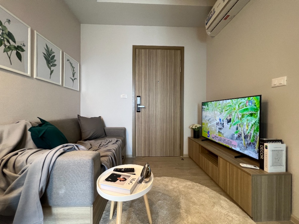 For RentCondoThaphra, Talat Phlu, Wutthakat : Rent Altitude Unicorn Sathorn-Thapra, walk to BTS, 1 bedroom, special price, corner room, open view, new room, full furniture, washing machine, microwave, TV, refrigerator, complete electric