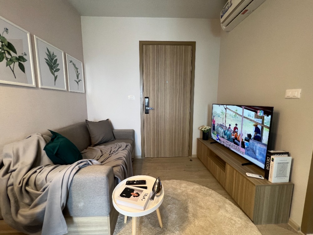 For RentCondoThaphra, Talat Phlu, Wutthakat : Rent Altitude Unicorn Sathorn-Thapra, walk to BTS, 1 bedroom, special price, corner room, open view, new room, full furniture, washing machine, microwave, TV, refrigerator, complete electric