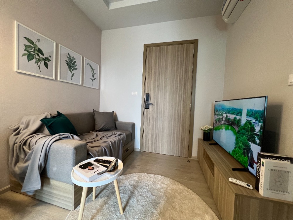 For RentCondoThaphra, Talat Phlu, Wutthakat : Rent Altitude Unicorn Sathorn-Thapra, walk to BTS, 1 bedroom, special price, corner room, open view, new room, full furniture, washing machine, microwave, TV, refrigerator, complete electric
