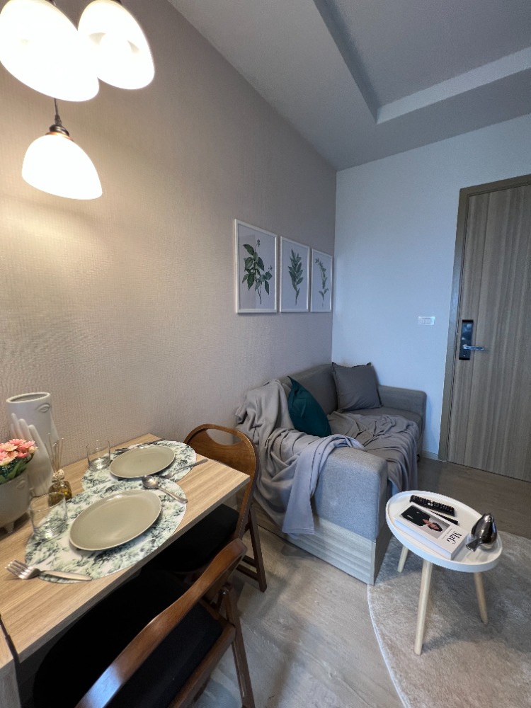 For RentCondoThaphra, Talat Phlu, Wutthakat : Rent Altitude Unicorn Sathorn-Thapra, walk to BTS, 1 bedroom, special price, corner room, open view, new room, full furniture, washing machine, microwave, TV, refrigerator, complete electric