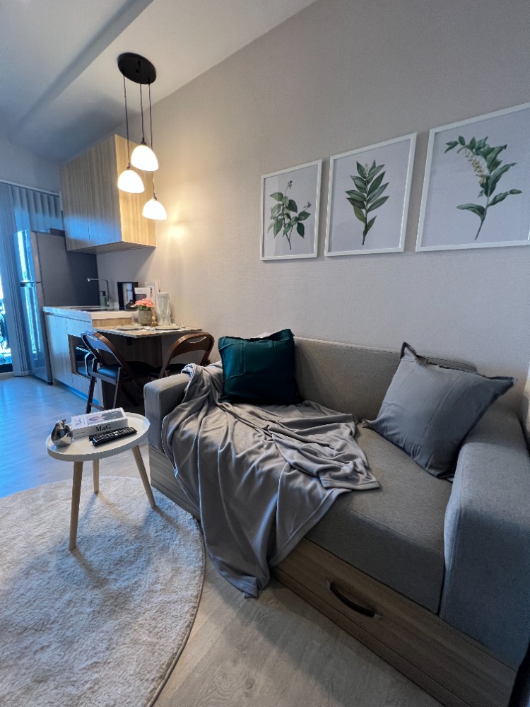 For RentCondoThaphra, Talat Phlu, Wutthakat : Rent Altitude Unicorn Sathorn-Thapra, walk to BTS, 1 bedroom, special price, corner room, open view, new room, full furniture, washing machine, microwave, TV, refrigerator, complete electric