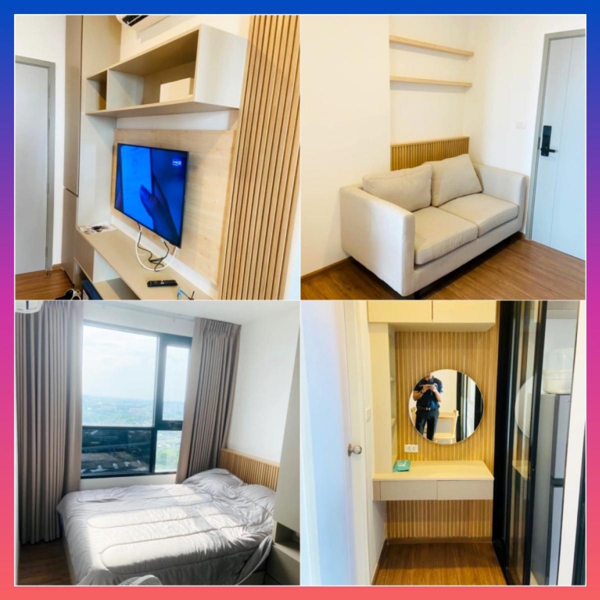 For RentCondoMin Buri, Romklao : The Origin Ram 209 Interchange Condo for rent with washing machine near Minburi Romklao.