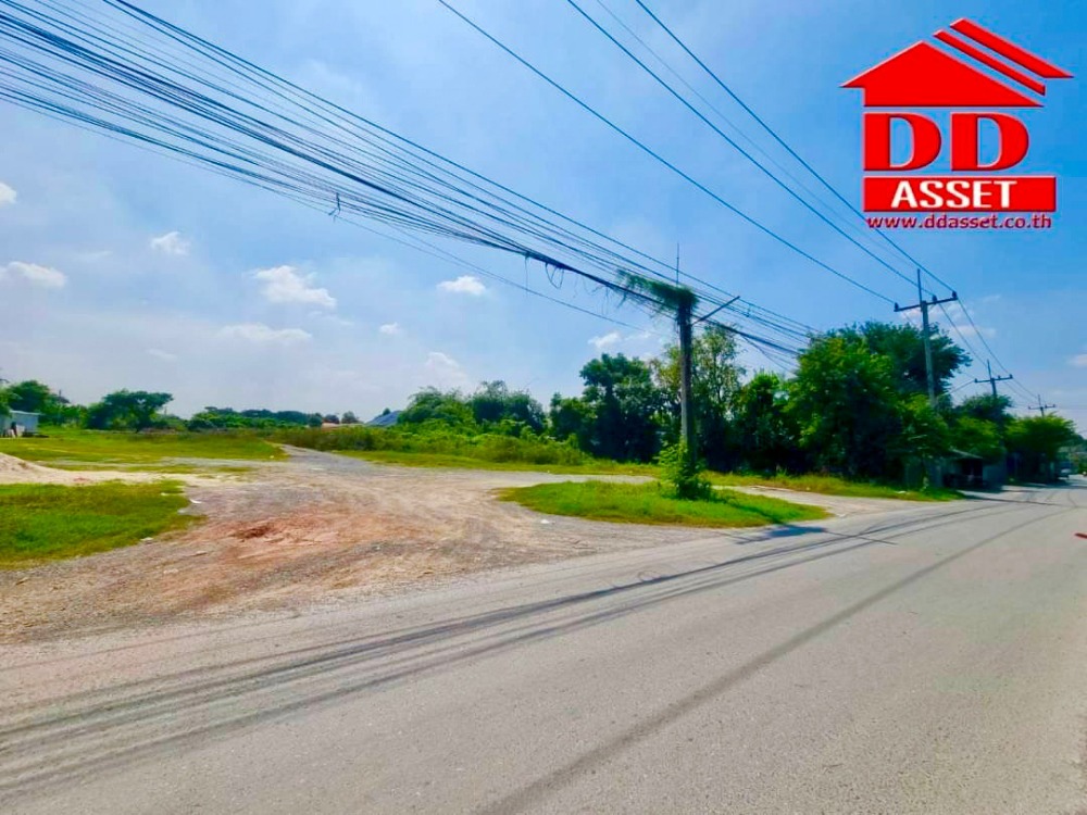 ขายที่ดินนครปฐม : ขายที่ดินเปล่า ติดถนน ซอยปฐมอโศก บ้านแพ้ว นครปฐม ติดถนน 2 ฝั่ง