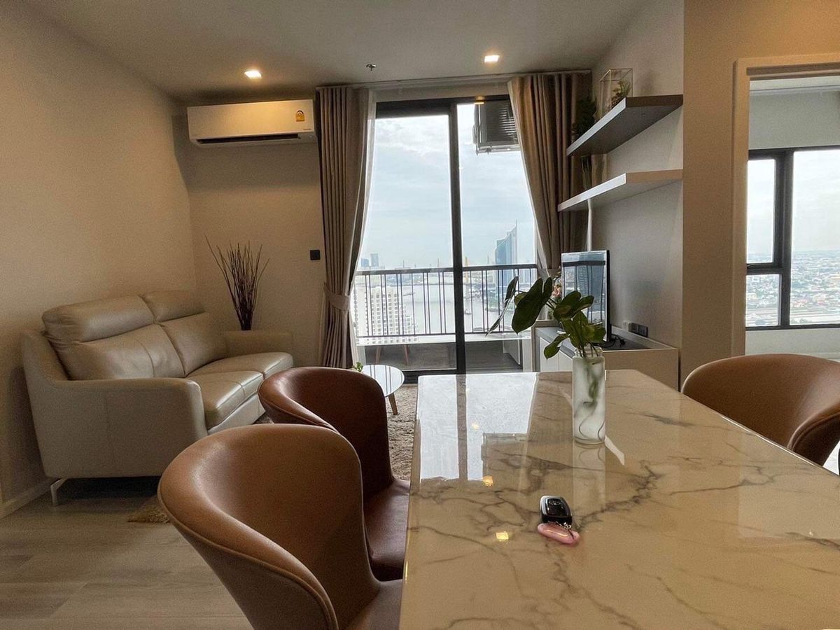 For RentCondoRama3 (Riverside),Satupadit : Cheapest rent, 13,500 baht, THE KEY Rama 3, river view room on the east side.