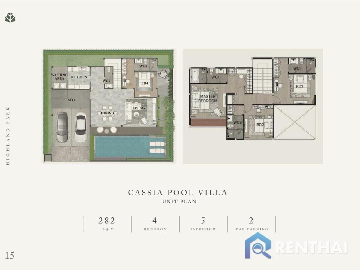 For SaleHousePattaya, Bangsaen, Chonburi : Presale - Luxury 2 storey pool villa house Moutain view in Pattaya