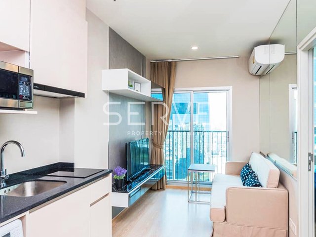 ให้เช่าคอนโดรัชดา ห้วยขวาง : 🔥16K/Mo 1นอน ห้องสวยมาก เฟอร์จัดเต็ม ชั้นสูงสุด วิวดีมาก พร้อมอยู่ในย่านรัชดา @ Noble Revolve Ratchada 2