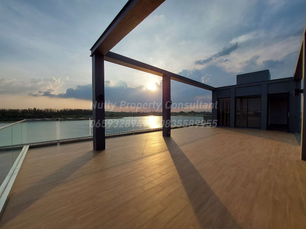 For SaleHouseLadkrabang, Suwannaphum Airport : LAKE LEGEND Bangna-Suvarnabhumi Luxurious lakeside with elevator and private pool