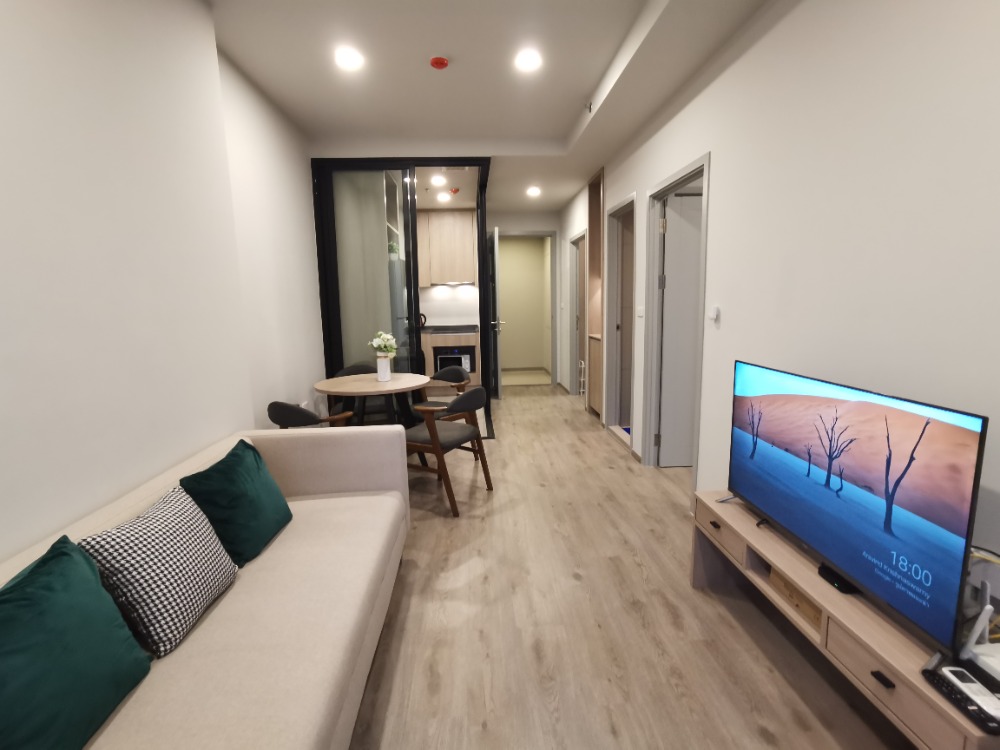 For RentCondoBang Sue, Wong Sawang, Tao Pun : 2 bedrooms, 1 bathroom, closed kitchen, 49 sq m, for rent at Chapter One Flow Bangpo, river view, high floor,  Ready to move in.