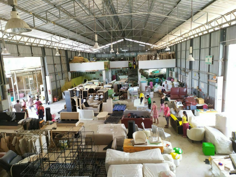For SaleFactoryChachoengsao : Selling furniture factory business, Suwinthawong Road, Klong Udom Chonchon Subdistrict, Mueang District, Chachoengsao Province