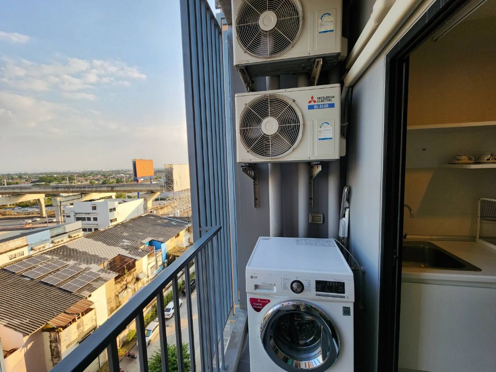 For RentCondoNonthaburi, Bang Yai, Bangbuathong : **The room is empty. Front-loading washing machine ** For rent, Plum Central Phase 2 !!Real picture of the room, real sound, kind owner!! East view SN490.37