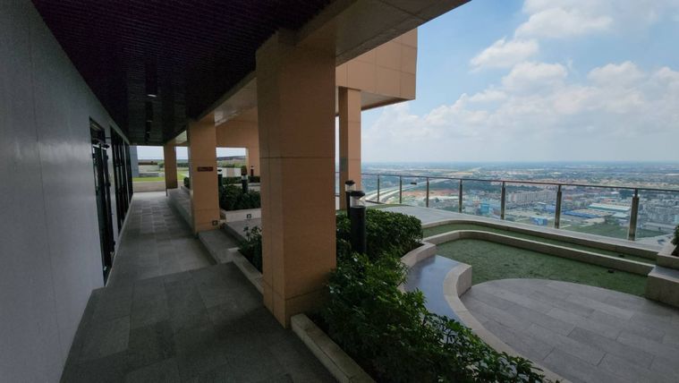 For RentCondoNonthaburi, Bang Yai, Bangbuathong : **The room is empty. Front-loading washing machine ** For rent, Plum Central Phase 2 !!Real picture of the room, real sound, kind owner!! East view SN490.37