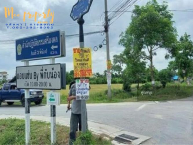 ขายที่ดินนนทบุรี บางใหญ่ บางบัวทอง : ขายที่ดิน 1 ไร่ ถนน.เลียบคลองเจริญสุข บางแม่นาง นนทบุรี ME-006