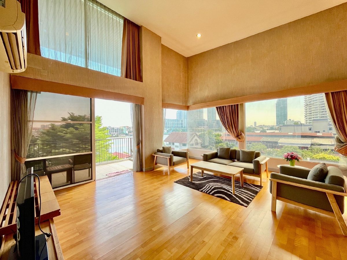 ขายคอนโดวงเวียนใหญ่ เจริญนคร : Penthouse at THE FINE AT RIVER spectacular view to river on the highest floor near Icon Siam