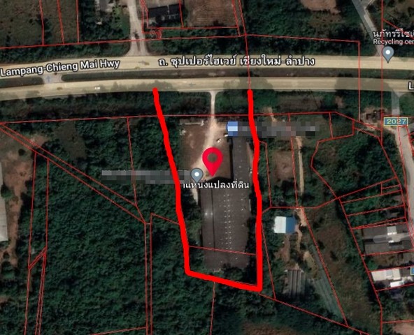 For SaleLandLampang :  Land for sale on Super Highway Road. Lampang - Chiang Mai, 6 rai, width 75 meters 🔥🔥