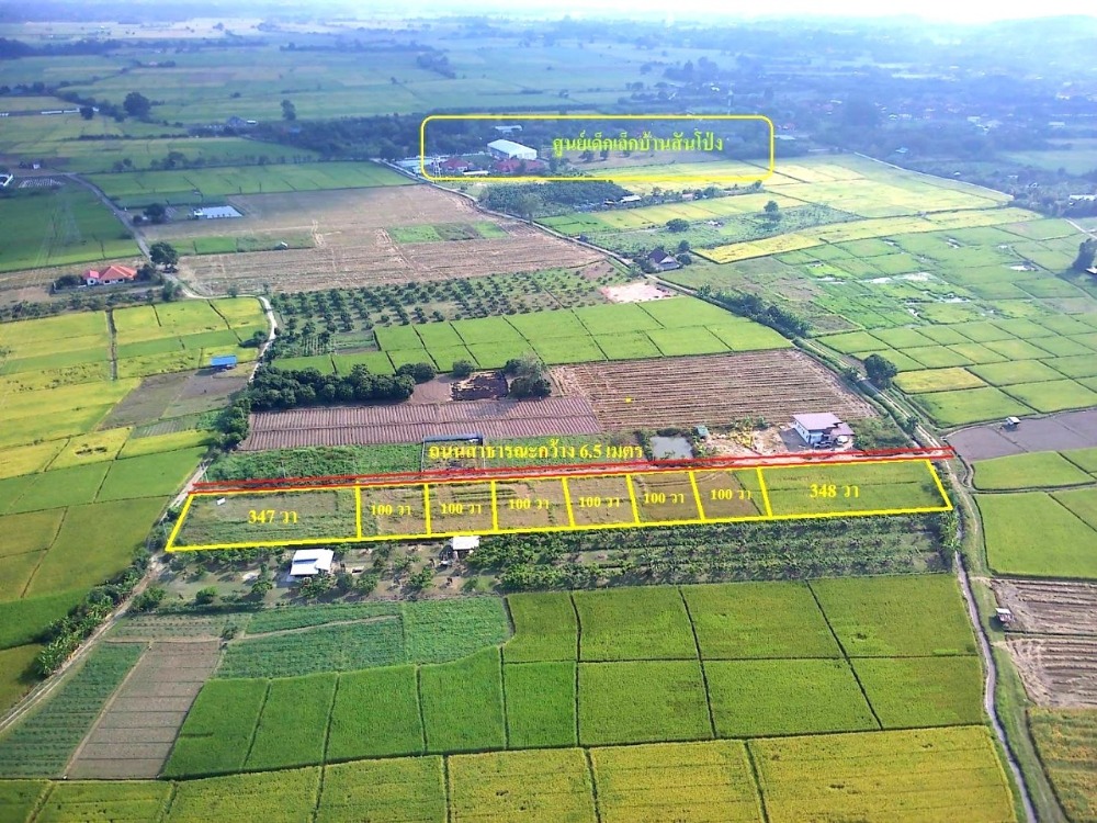 ขายที่ดินเชียงใหม่ : แบ่งขาย ที่ดิน 100 ตารางวา วิวภูเขา อ.แม่ริม จ.เชียงใหม่ ถมเรียบร้อยแล้ว