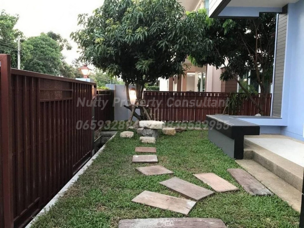 For SaleHouseLadkrabang, Suwannaphum Airport : Single House Burasiri On Nut Bangna styles resort area 52.5 square wah newly renovated