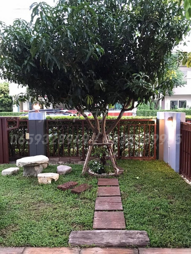 For SaleHouseLadkrabang, Suwannaphum Airport : Single House Burasiri On Nut Bangna styles resort area 52.5 square wah newly renovated