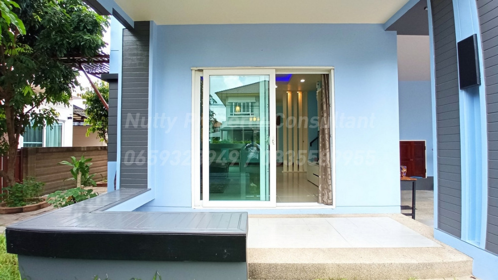 For SaleHouseLadkrabang, Suwannaphum Airport : Single House Burasiri On Nut Bangna styles resort area 52.5 square wah newly renovated