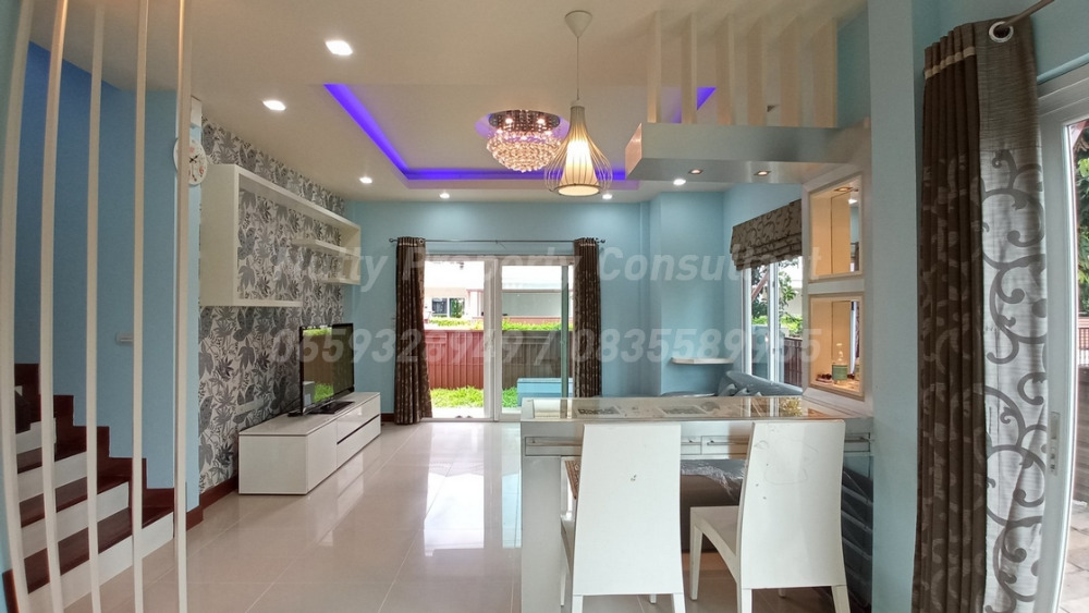 For SaleHouseLadkrabang, Suwannaphum Airport : Single House Burasiri On Nut Bangna styles resort area 52.5 square wah newly renovated