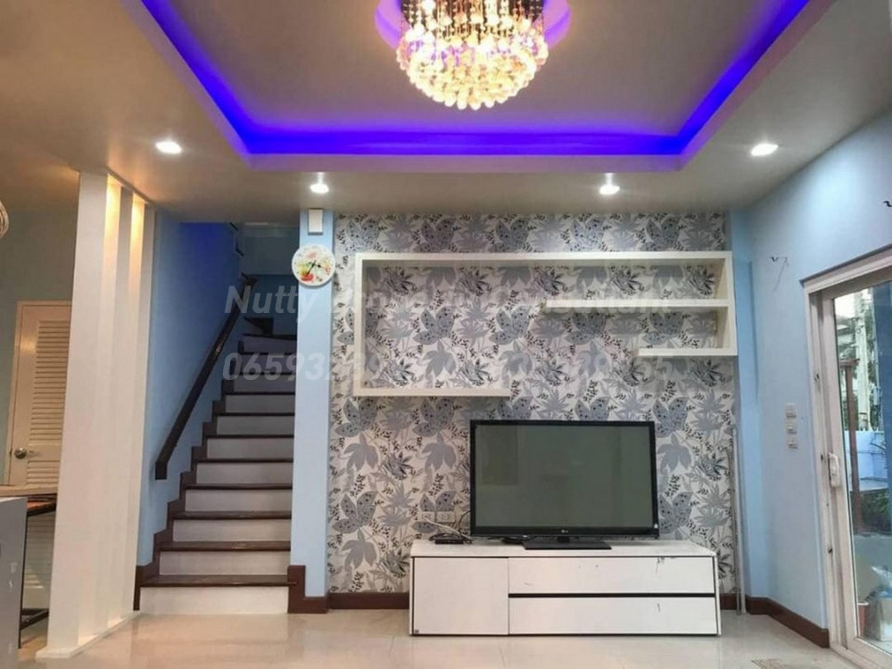 For SaleHouseLadkrabang, Suwannaphum Airport : Single House Burasiri On Nut Bangna styles resort area 52.5 square wah newly renovated