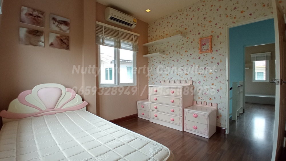 For SaleHouseLadkrabang, Suwannaphum Airport : Single House Burasiri On Nut Bangna styles resort area 52.5 square wah newly renovated