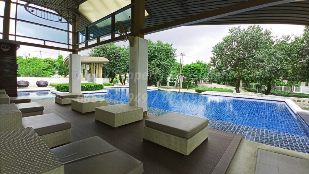 For SaleHouseLadkrabang, Suwannaphum Airport : Single House Burasiri On Nut Bangna styles resort area 52.5 square wah newly renovated