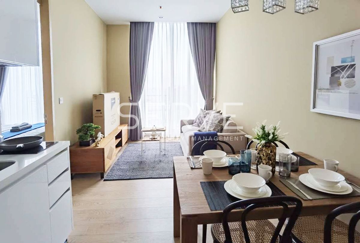 For RentCondoSukhumvit, Asoke, Thonglor : Nice Room 1 Bed Super High Fl. 30+ Nice View Good Location Close to BTS Asok & MRT Sukhumvit 550 m. at Noble BE19 Condo / For Rent 