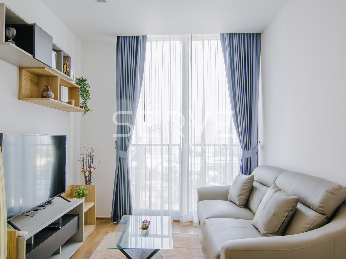 For RentCondoSukhumvit, Asoke, Thonglor : 🔥30K🔥- Bright & Nice Style 1 Bed with Bathtub & Washlet 43.7 sq.m. BTS Phrom Phong at Noble BE33 Condo / Condo For Rent