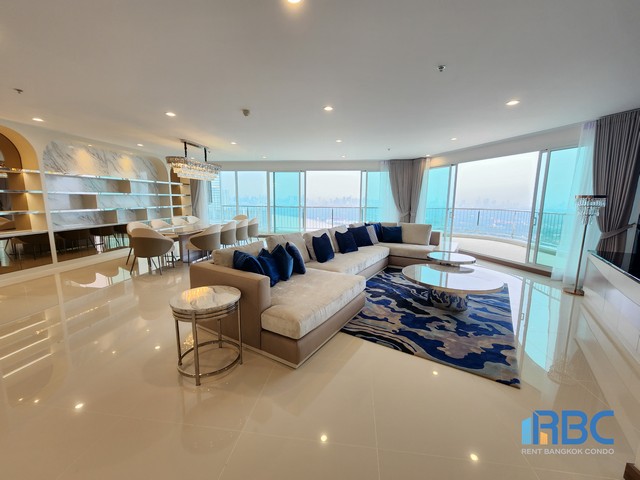 ให้เช่าคอนโดพระราม 3 สาธุประดิษฐ์ : For Rent - Supalai Riva Grande (Rama 3) - Penthouse ,fully furnished