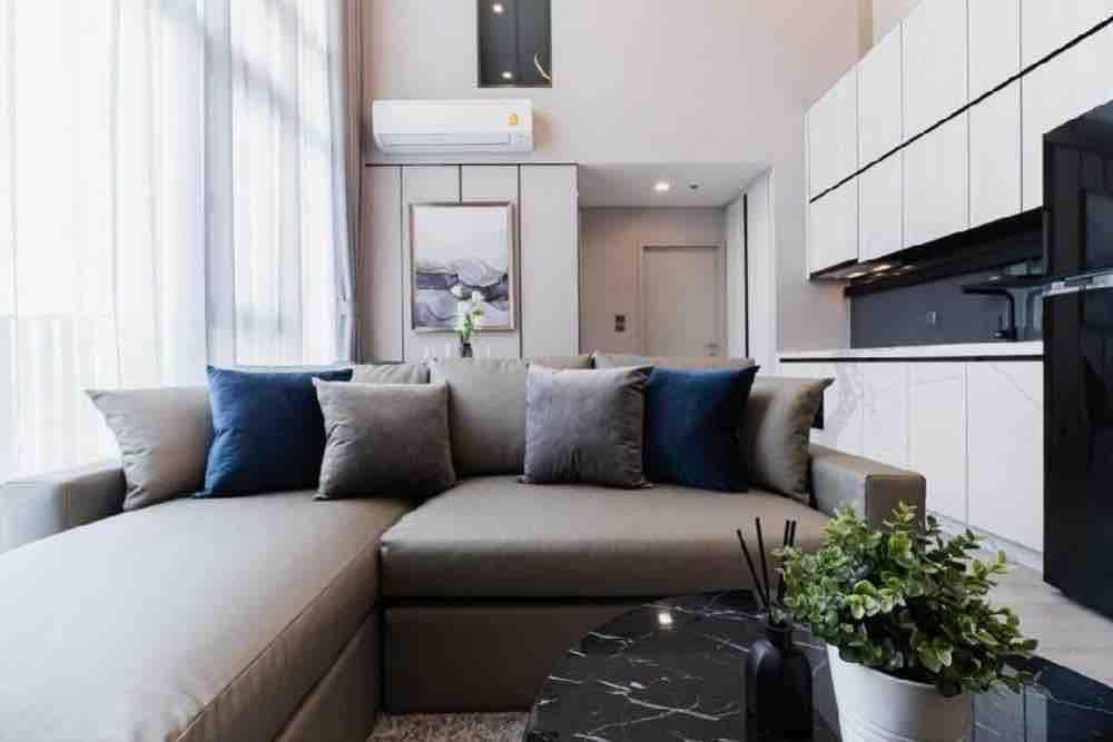 ให้เช่าคอนโดอ่อนนุช อุดมสุข : Duplex for rent The Line Sukhumvit 101 2 bedrooms duplex high floor