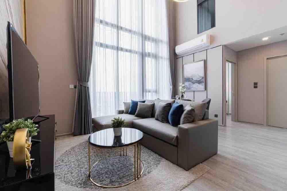ให้เช่าคอนโดอ่อนนุช อุดมสุข : Duplex for rent The Line Sukhumvit 101 2 bedrooms duplex high floor