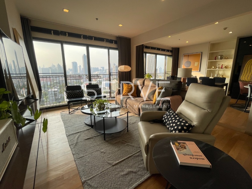 For RentCondoSukhumvit, Asoke, Thonglor : 🔥Best Deal 60K🔥 - Combine 3 Beds with Bathtub 102 sq.m. High Fl. 10+ Condo in Thonglor Area Close to BTS Thong Lo at Noble Solo Condo / For Rent
