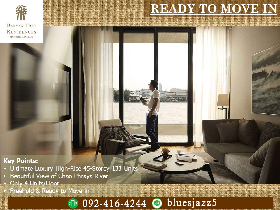 ขายคอนโดวงเวียนใหญ่ เจริญนคร : ขาย Banyan Tree Residences Riverside Bangkok 2ห้องนอน 178ตรม วิวแม่น้ำเจ้าพระยา คอนโดใกล้ไอคอนสยาม ฟรีค่าส่วนกลาง 5ปี บัตรกำนัลเฟอร์นิเจอร์ตกแต่งห้อง