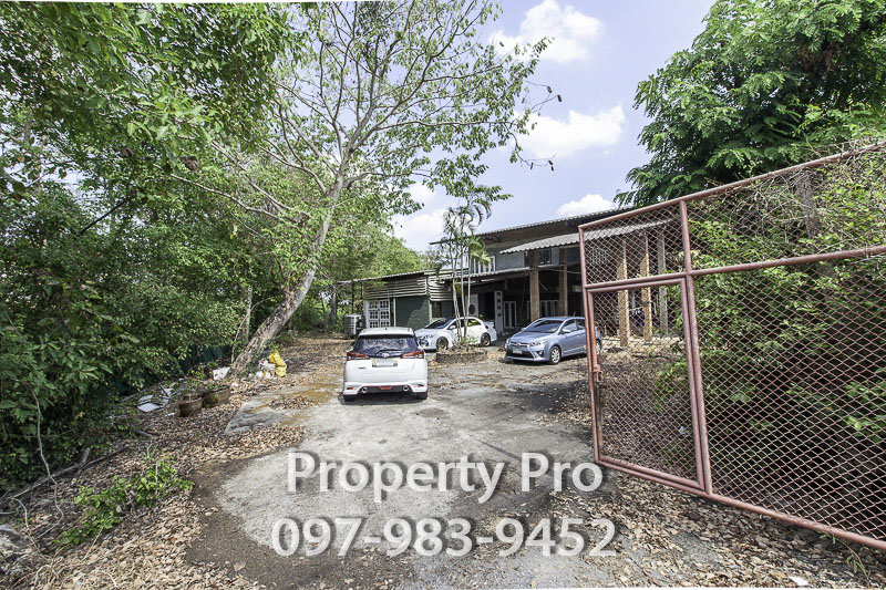 ขายที่ดินปทุมธานี รังสิต ธรรมศาสตร์ : ขาย ที่ดิน พร้อมสิ่งปลูกสร้าง สามโคก ปทุมธานี 14 ไร่ 3 งาน 55 ตารางวา ติดถนน ใกล้เทศบาลตำบลสามโคก : EL24S-027