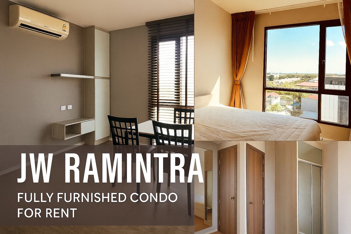 For RentCondoNawamin, Ramindra : Condo for rent, Ramintra Minburi, JW condo Ramintra Min Buri, Condo Minburi, Ramintra, fully furnished.