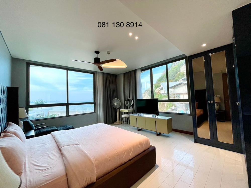 ให้เช่าคอนโดหัวหิน ประจวบคีรีขันธ์ : Condo 3 Bedrooms 4 Bathrooms Sea View for rent at Hua Hin closed to the beach || Penthouse || 