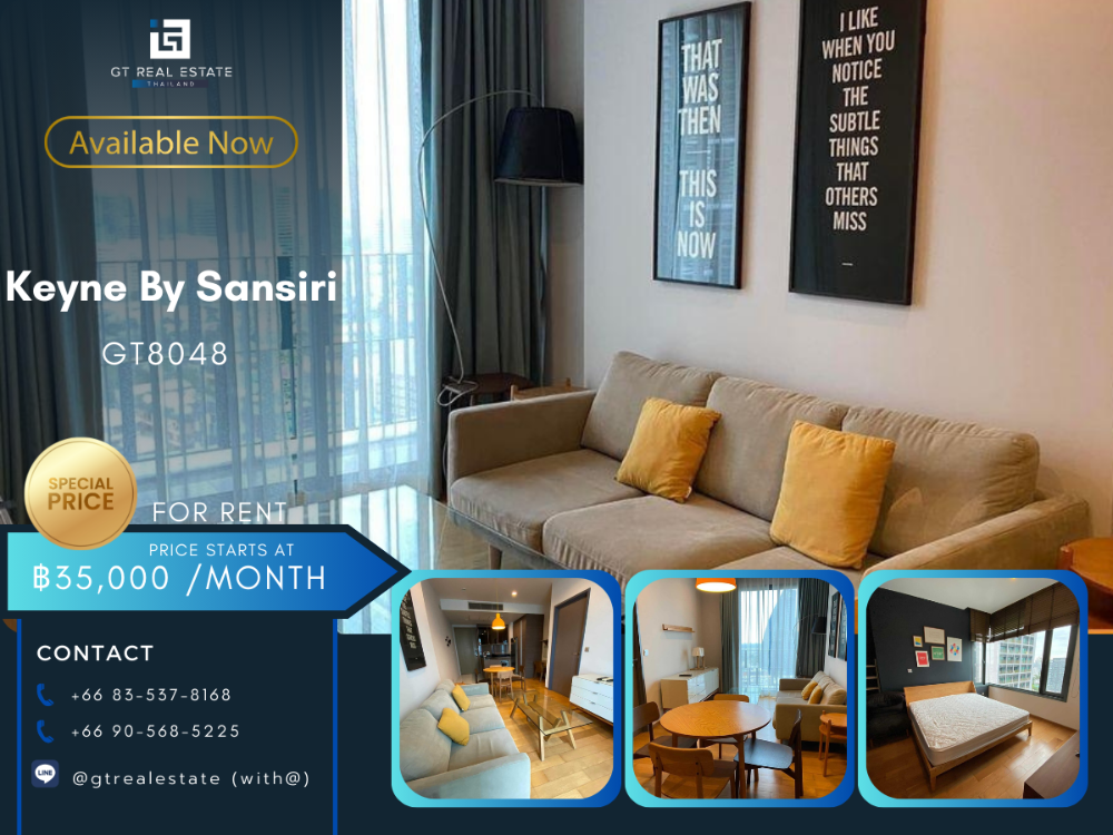 ให้เช่าคอนโดสุขุมวิท อโศก ทองหล่อ : ✨Condo for rent  Keyne by Sansiri ✨