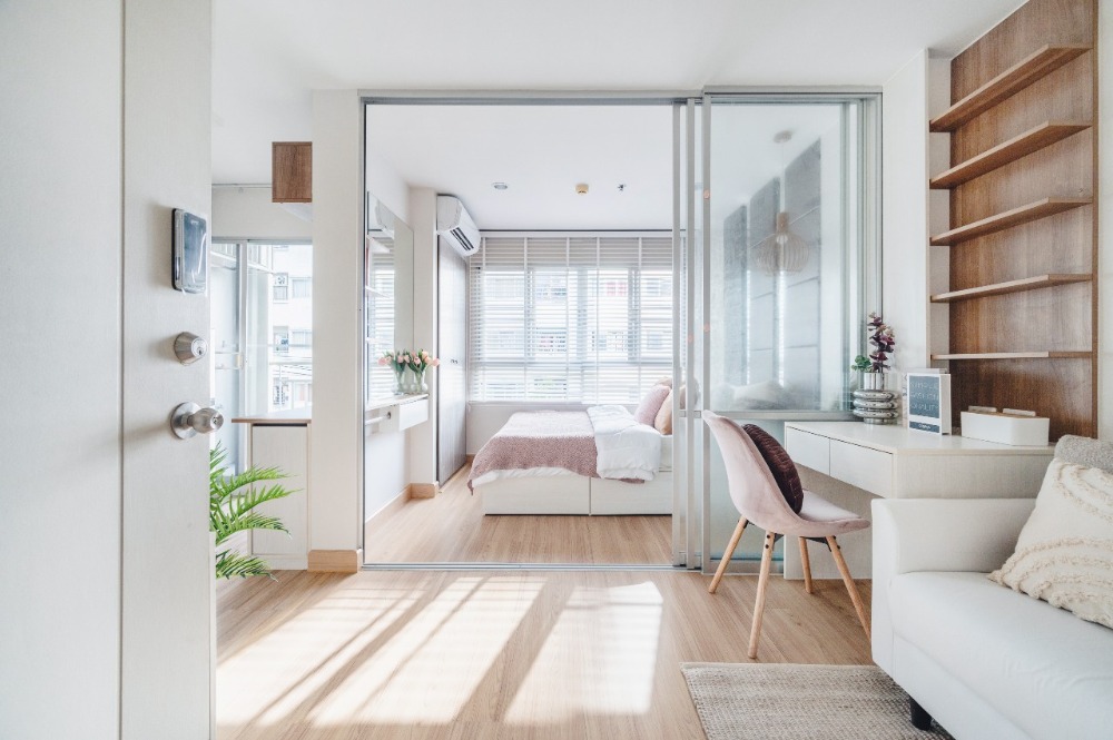For SaleCondoSeri Thai, Ramkhamhaeng Nida : Like coming out of Pintersest with condos in the Ramkhamhaeng - Rama 9 zone, suitable for tone control people. plus installments like rentals starting at 6xxx/month only