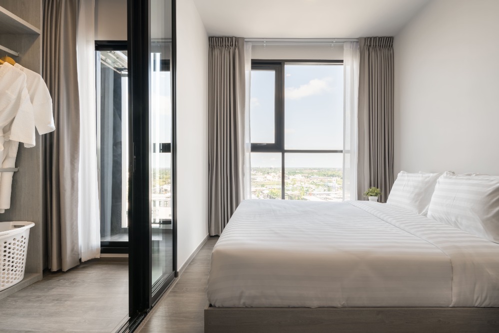 ให้เช่าคอนโดระยอง : ✅Ready to move🔥 Notting Hill Rayong City  Condo for rent 1 Bedroom with walk in closet 26sqm ✅ Accept minimum 3 months contract (Service residence by Hampton)