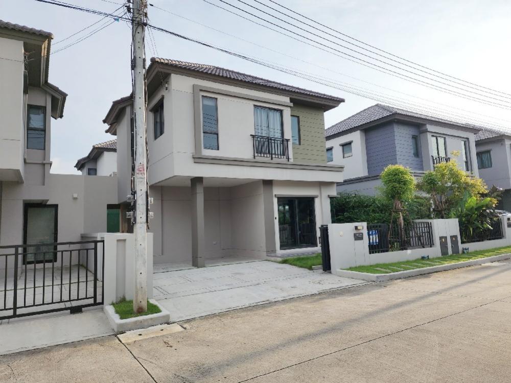 For SalePathum Thani,Rangsit, Thammasat : For sale with tenant: 2-story semi-detached house, V-compound project, V-compound Tiwanon-Rangsit, Mueang District, Pathum Thani Province.