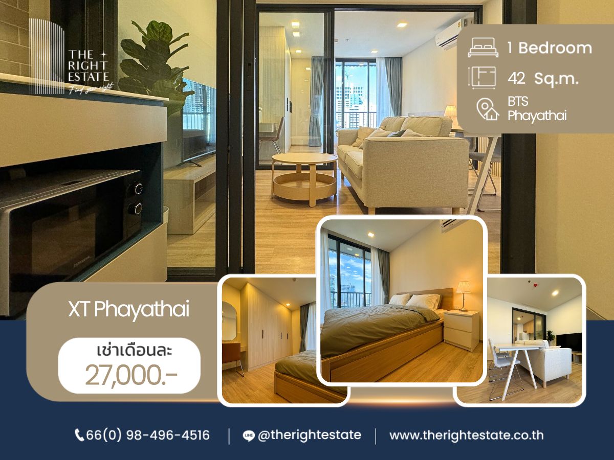 For RentCondoRatchathewi,Phayathai : 🌿 XT Phayathai 🌿 Nice room 🛏 1 Bed 42 sq.m. - Next to BTS Phayathai