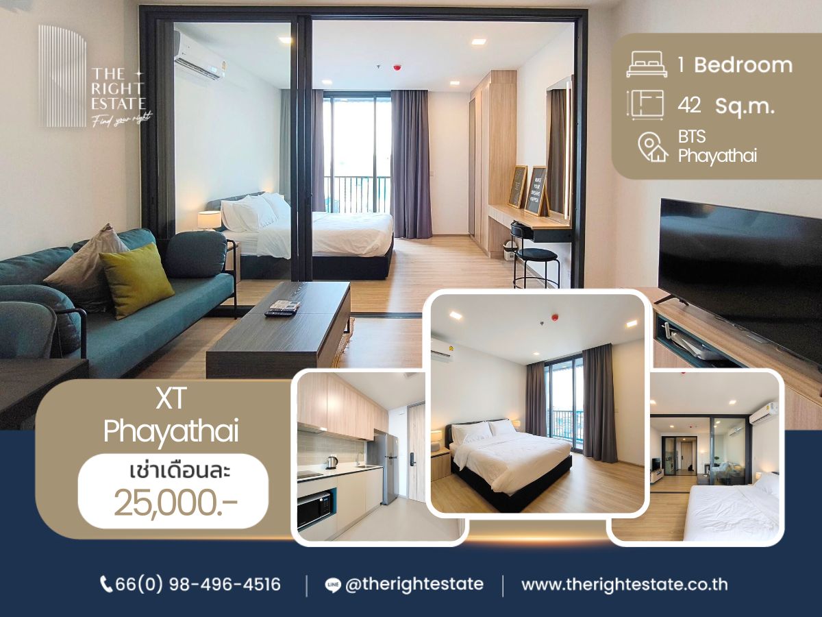 For RentCondoRatchathewi,Phayathai : 🌿 XT Phayathai 🌿 Nice room 🛏 1 Bed 42 sq.m. - Next to BTS Phayathai