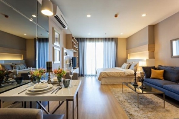 For RentCondoOnnut, Udomsuk : Sky Walk, 40sqm Stylish, Beautiful Studio Condo for rent at Sky Walk