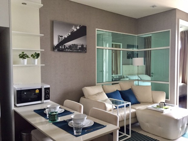 For RentCondoSukhumvit, Asoke, Thonglor : Ivy Thonglor, 43sqm Good price!! Cozy Convenient High floor good view condo for rent at Ivy Thonglor