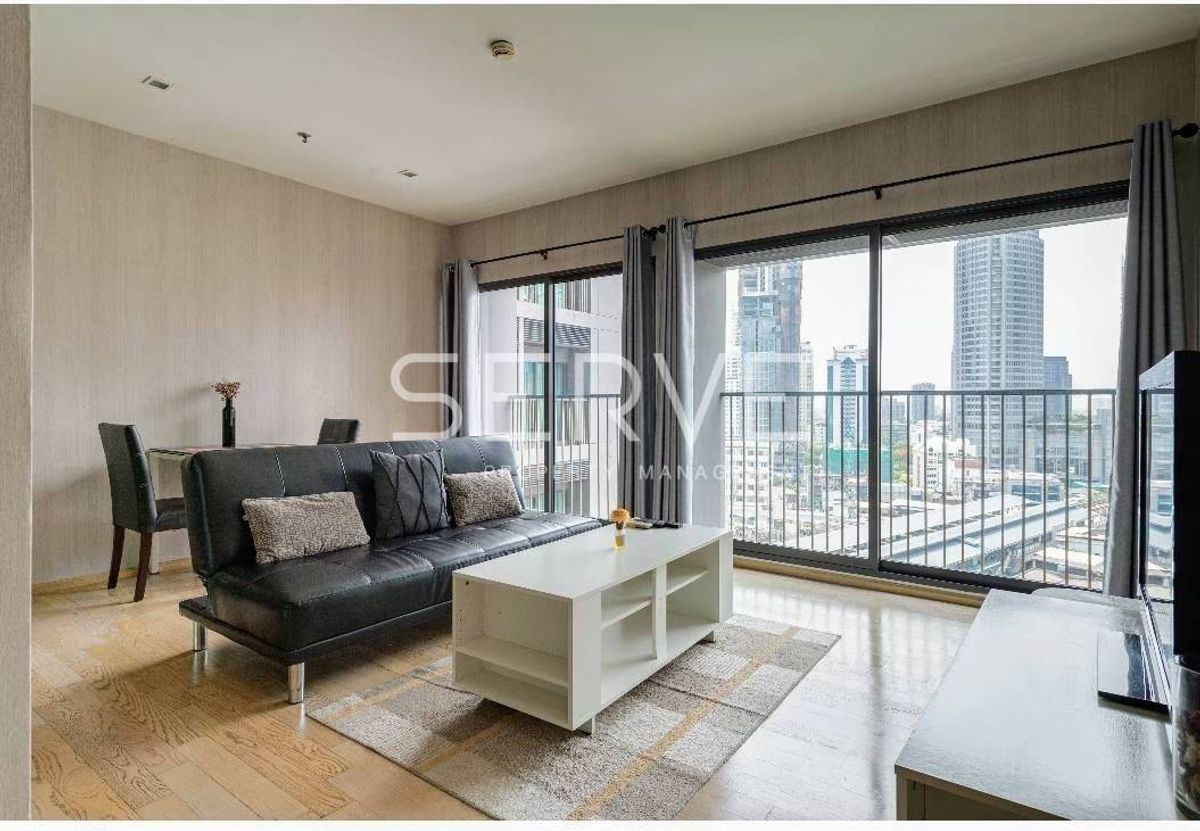 For RentCondoSukhumvit, Asoke, Thonglor : 🔥32K🔥 - 1 Bed with Bathtub 50.29 sq.m. High Fl. 10+ Perfect Location Next to BTS Thong Lo at Noble Remix Condo / For Rent