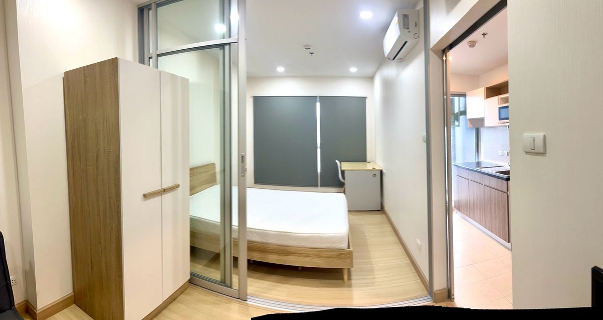 For RentCondoSamut Prakan,Samrong : ✨New condo, red plate, next to the BTS. Fully furnished + electrical appliances, 31st floor, beautiful view, cool room✨Supalai Veranda Sukhumvit 117, room 1 bed 34 sq m.