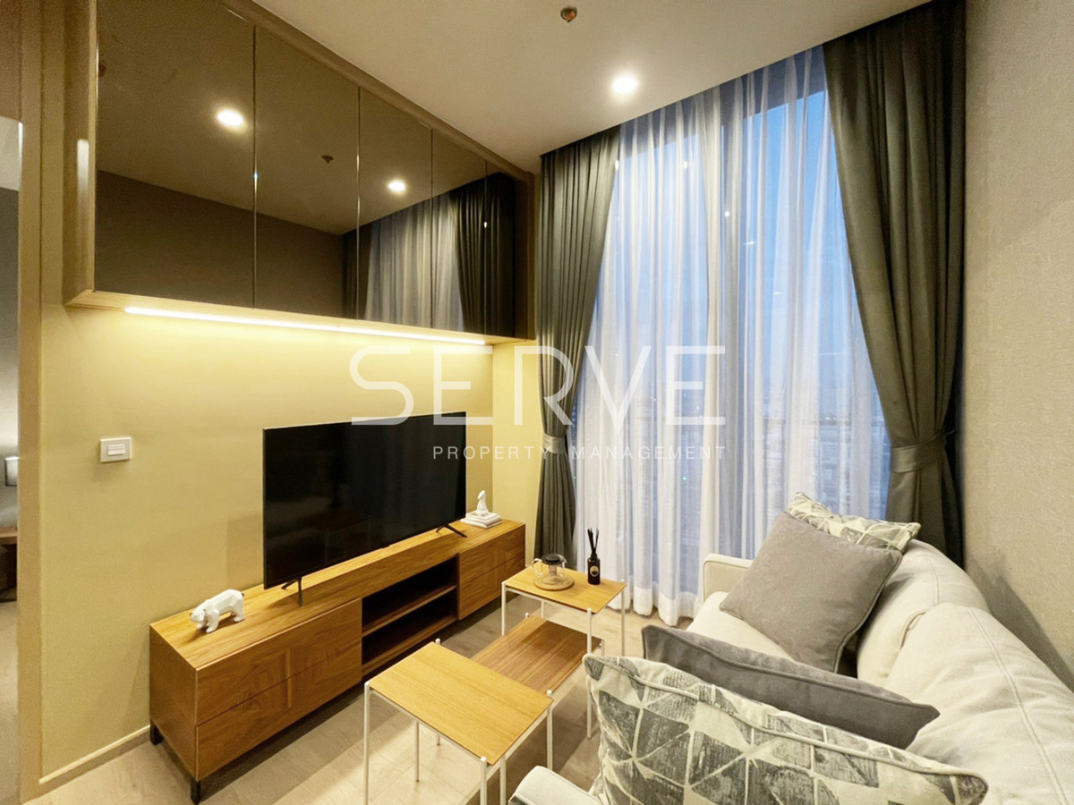For RentCondoSukhumvit, Asoke, Thonglor : 🔥Best Price 23K🔥-1 Bed 34.16 sq.m. Super High Fl. 30+ Decorate & Nice view BTS Asok & MRT Sukhumvit 550 m. at Noble BE19 Condo / For Rent